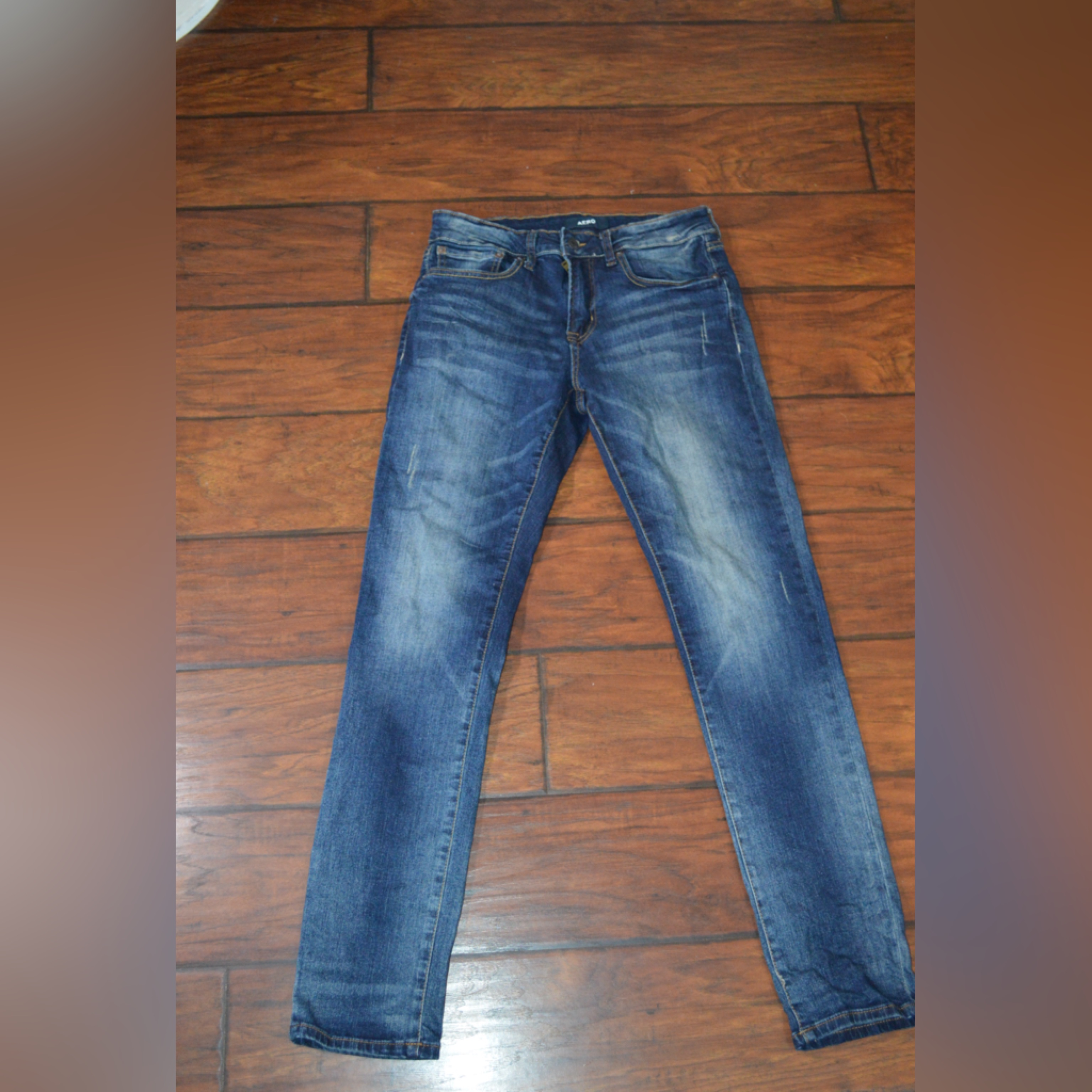 Aeropostale Jeans Mens Size 29x32 Aero Skinny Stretch Flex Denim Blue Dark Wash